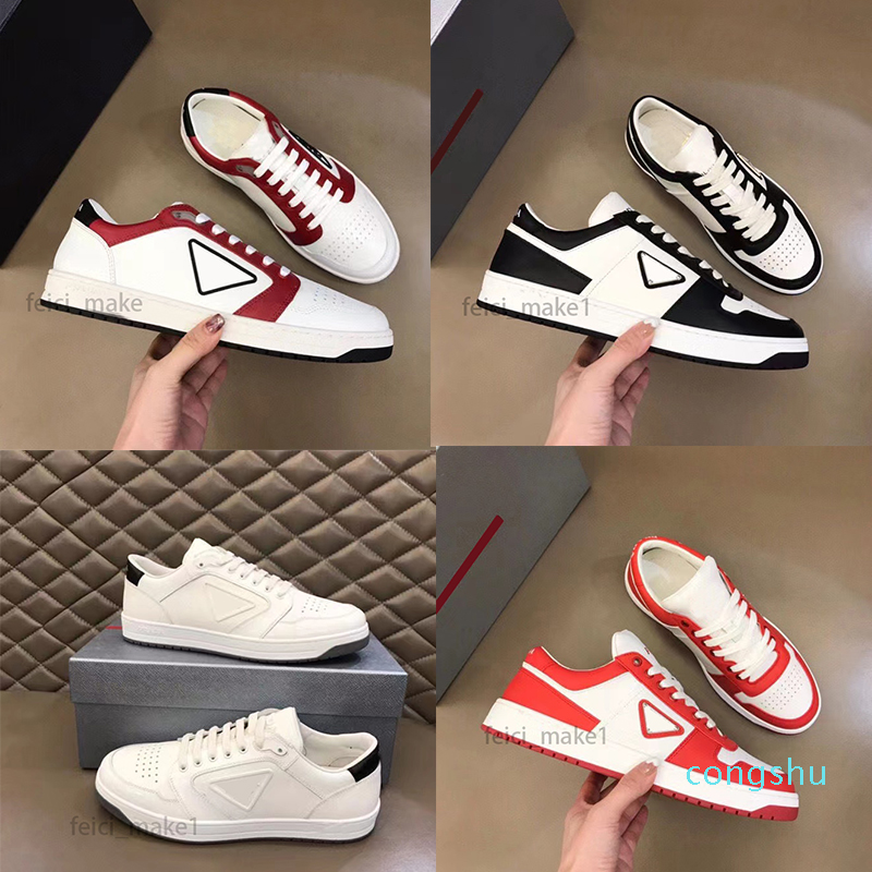 

Men's triangle metal logo casual board shoes sports high quality patented flat bottom low top sports black lace up outdoor running and jogging 3, P4