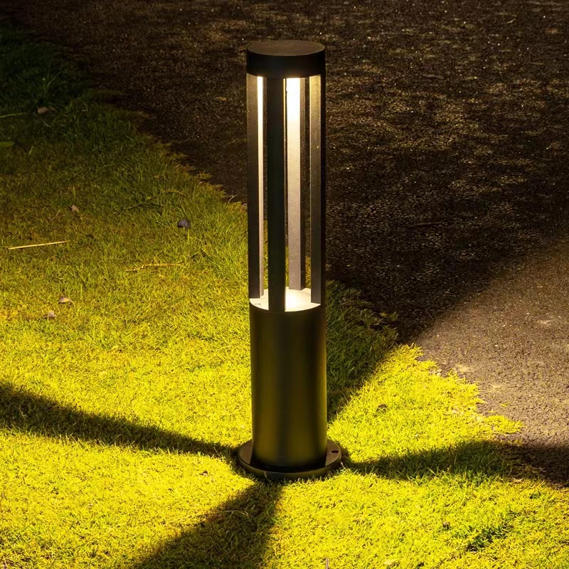 Wodoodporne lampy trawnikowe nowoczesne minimalistyczne światło krajobrazowe światła ogrodowe 110V 220V Cob Aluminium aluminium uliczny filar Light Courtyard Lampka stojąca