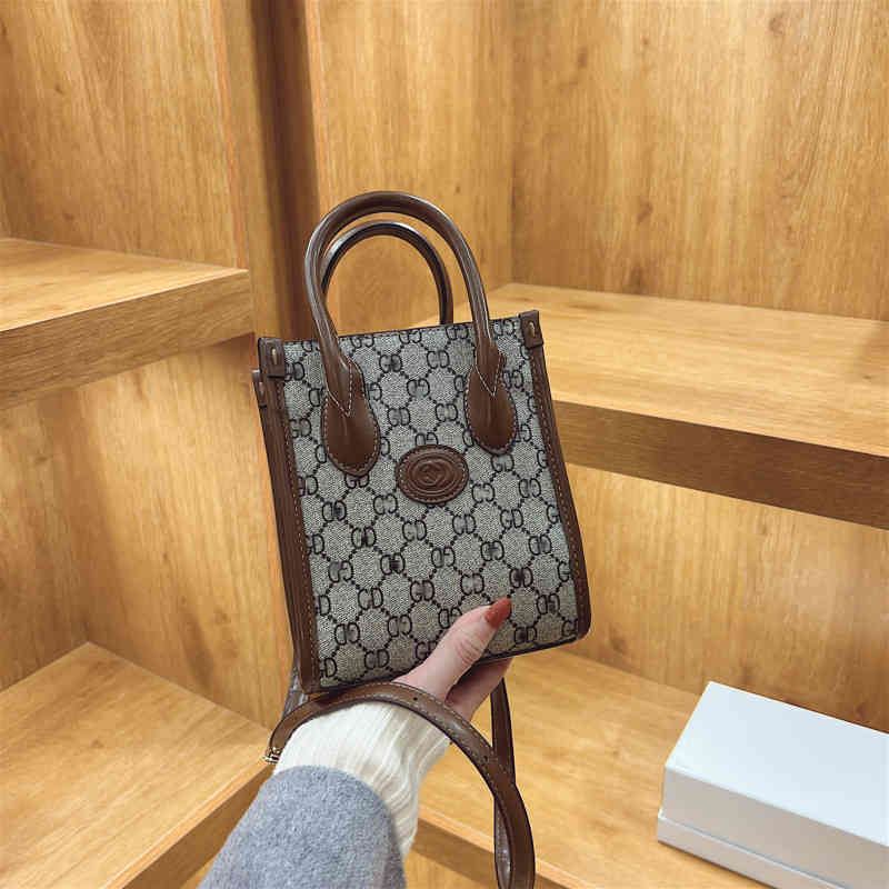 

Mini Tote Bag same large capacity bag women's sling one Shoulder Messenger Bag autumn and winter new Purses_YKYH, Khaki