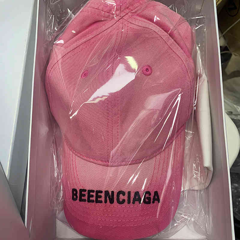 

Balencaigass Hat Autumn b Baseball Cap Paris Pink Gradient Duck Tongue Cap l Female Letter Embroidered Hat Fashion Brand Tested Male, Smoky gray