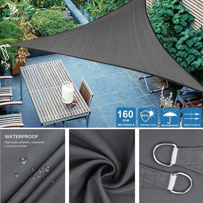 

Tents And Shelters Triangle Sun Shade Sail Waterproof Garden 5/3.6/3/2M Awning For Patio Party Yard Lawn Pool Sunscreen Canopy Protection