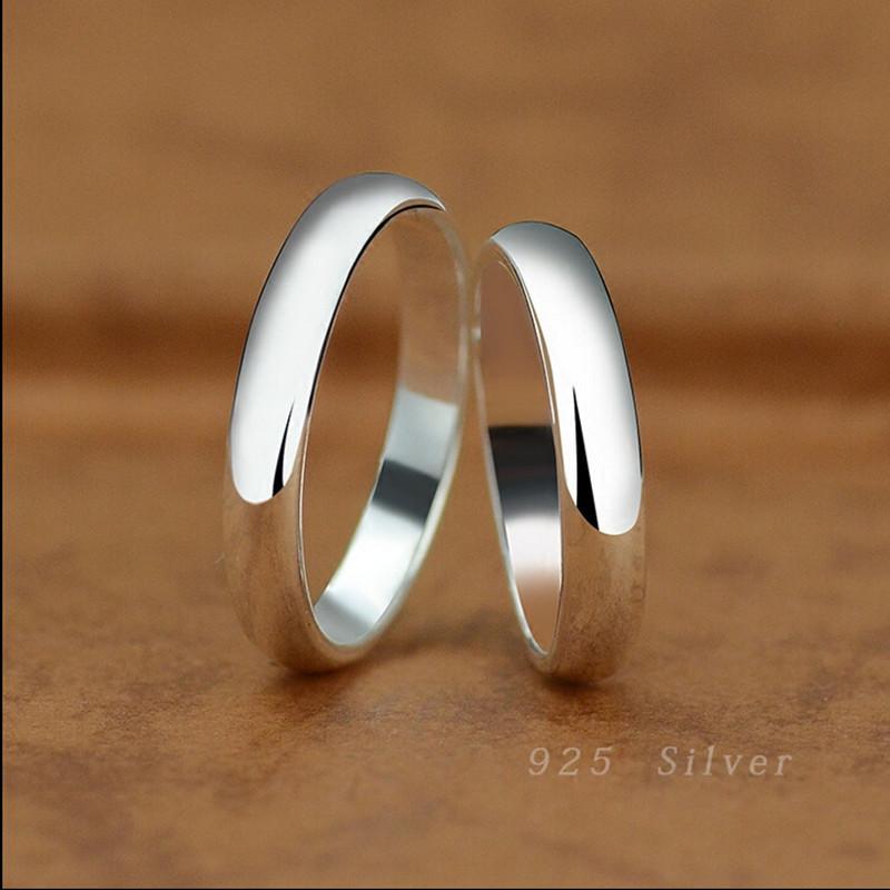 

Cluster Rings 925 Sterling Silver Male Female Couples Ring Finger Light Polishing Simple Elegant Circle For Woman Man Fashion Jewellery