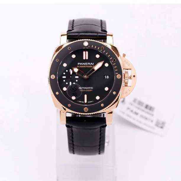 

Luxury Mechanical Movement Watch Panera lumino Submersible 42mm Pam974 Rose Gold Black Dial Swiss Op Xxxiv Brand Designers es Wrist, Khaki