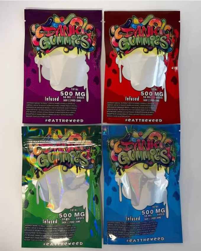 

Edibles Packaging chuckles 500MG DANK Gummies bags Worms Bears Cubes Gummy Wholesale from capn crumch Factory