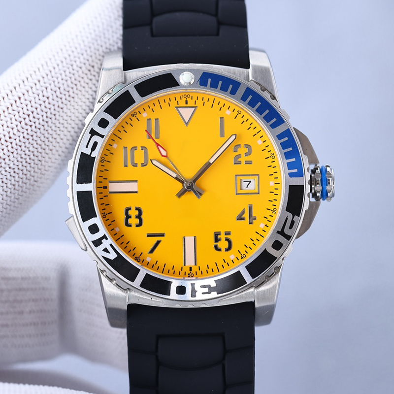 

Watch Automatic Mechanical Movement Watches Men Wristwatch 41mm Classic Business Wristwatches Stainless Steel Case Montre De Luxe Rubber Strap, Color1