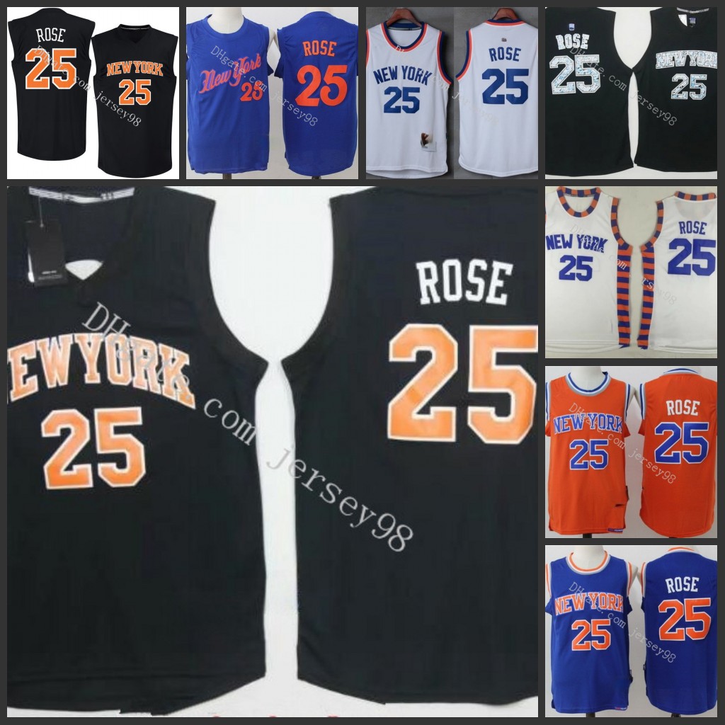 

New York''Knicks''men #25''Derrick''Rose retro Basketball''Jersey