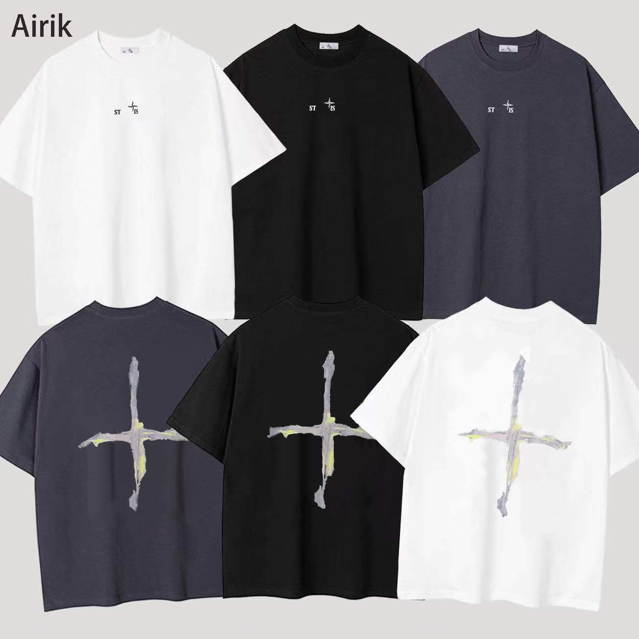 

Designers Mens T Shirts Topstoney Summer Stoney Men trendy cotton cp tshirt male short sleeve tops Collar Male Polo Shirt, Gray