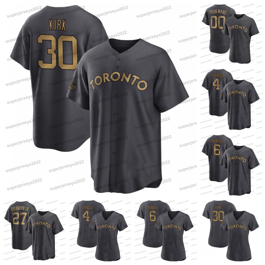 

30 Alejandro Kirk 2022 All-Star Game Blue Jay Jersey Alek Manoah Vladimir Guerrero Jr. George Springer Santiago Espinal Matt Chapman Lourdes Gurriel Jr. Bo Bichette, Cool base