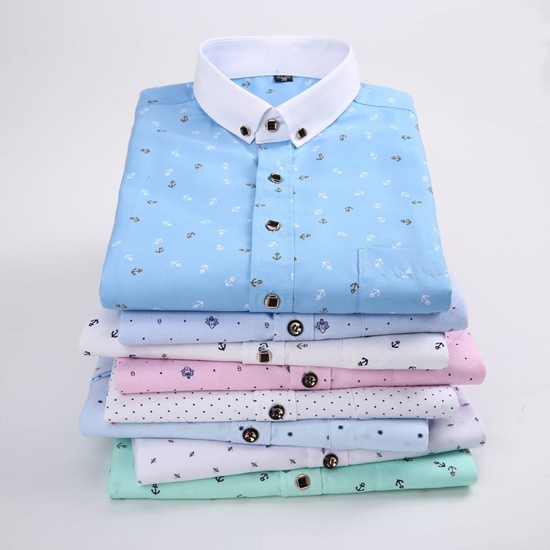 

Men's Casual Shirts Men's Long Sleeve Hawaiian Shirt Youth Floral Thin Printed ShirtMen's, Cy123