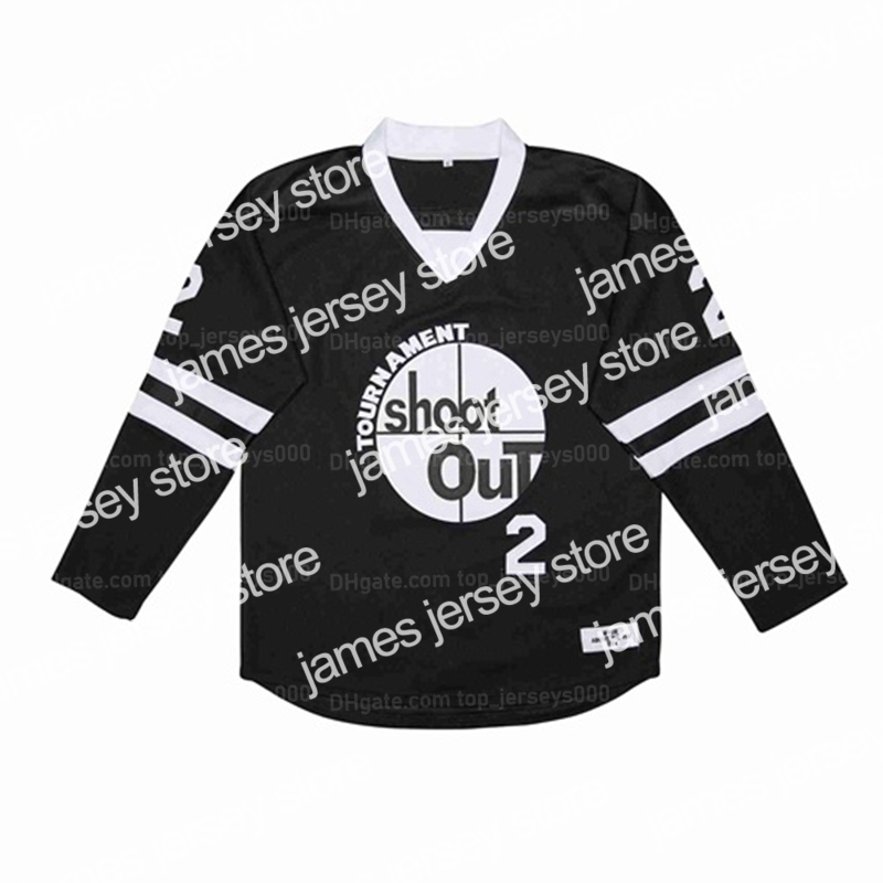 

James Men Movie SHOOT OUT 2 PAC Hockey Jersey Stitched Black Top Quality