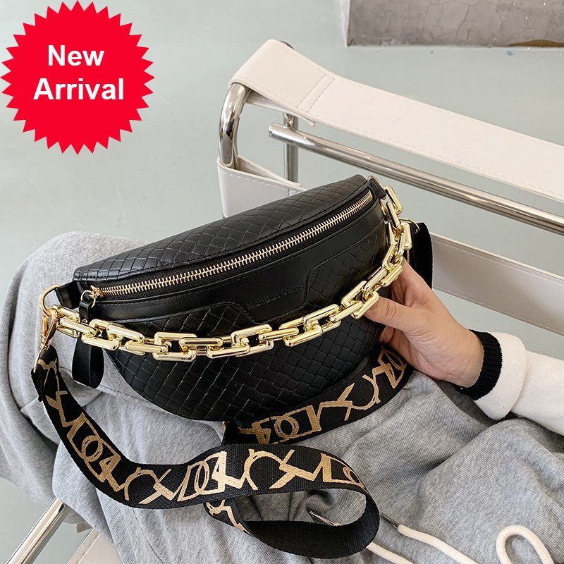 

Tide Brand Wholesale Thick Chain Chest Sense Messenger New Checked Women's Single Fashion Trend Shoulder Crossbody Bags, White