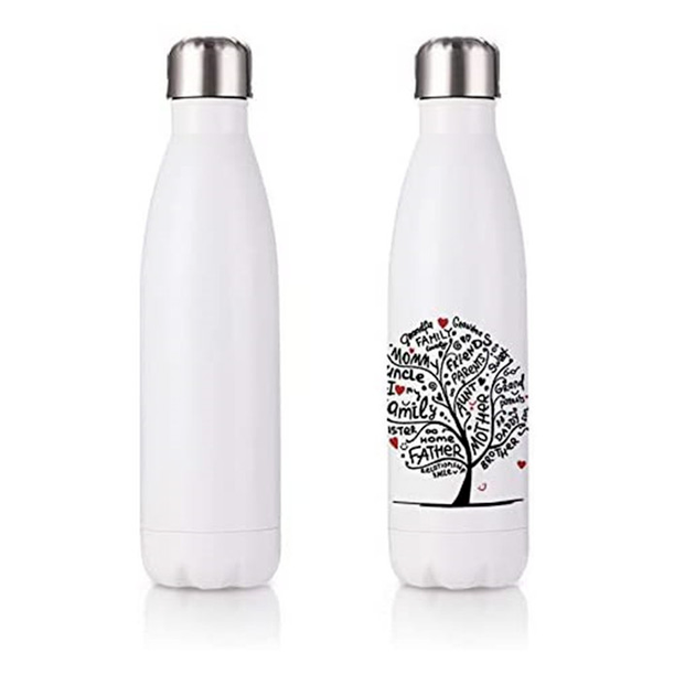 

17oz Sublimation Blanks Water Bottle in Bulk Sport Stainless Steel Insulated Tumblers with Sublimation T0406, White