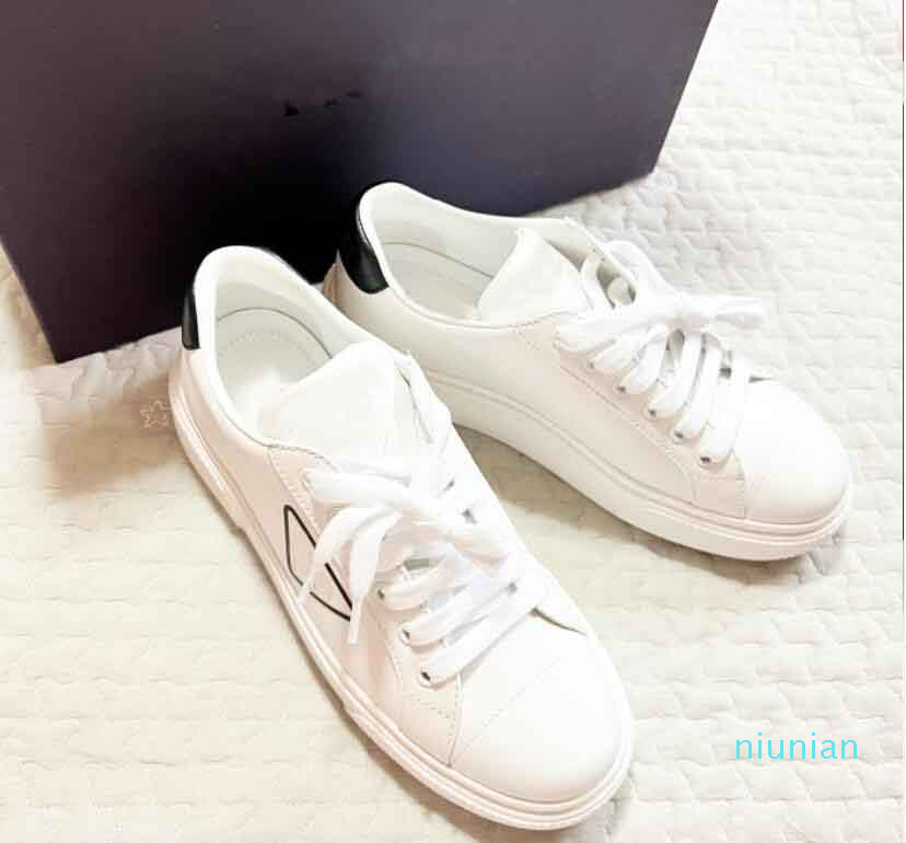 2022-Hommes chaussures décontractées cuir napa blanc triangle bout rond sport coureur baskets Lane sneaker 38-46