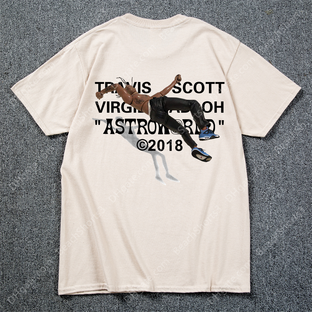 

Fashion Hip Hop t Shirt Men Women Travis Scotts Astroworld Harajuku T-shirts You Were Here Letter Print Tees, White 2