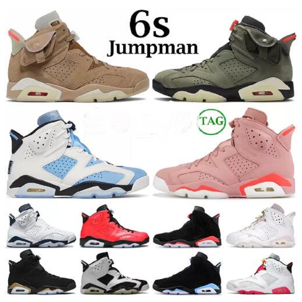 

men women 6s basketball shoes jumpman 6 UNC White Midnight Navy British Khaki Olive Black Cat Bordeaux Bred Reflective Silver mens trainers sports sneakers, # 42