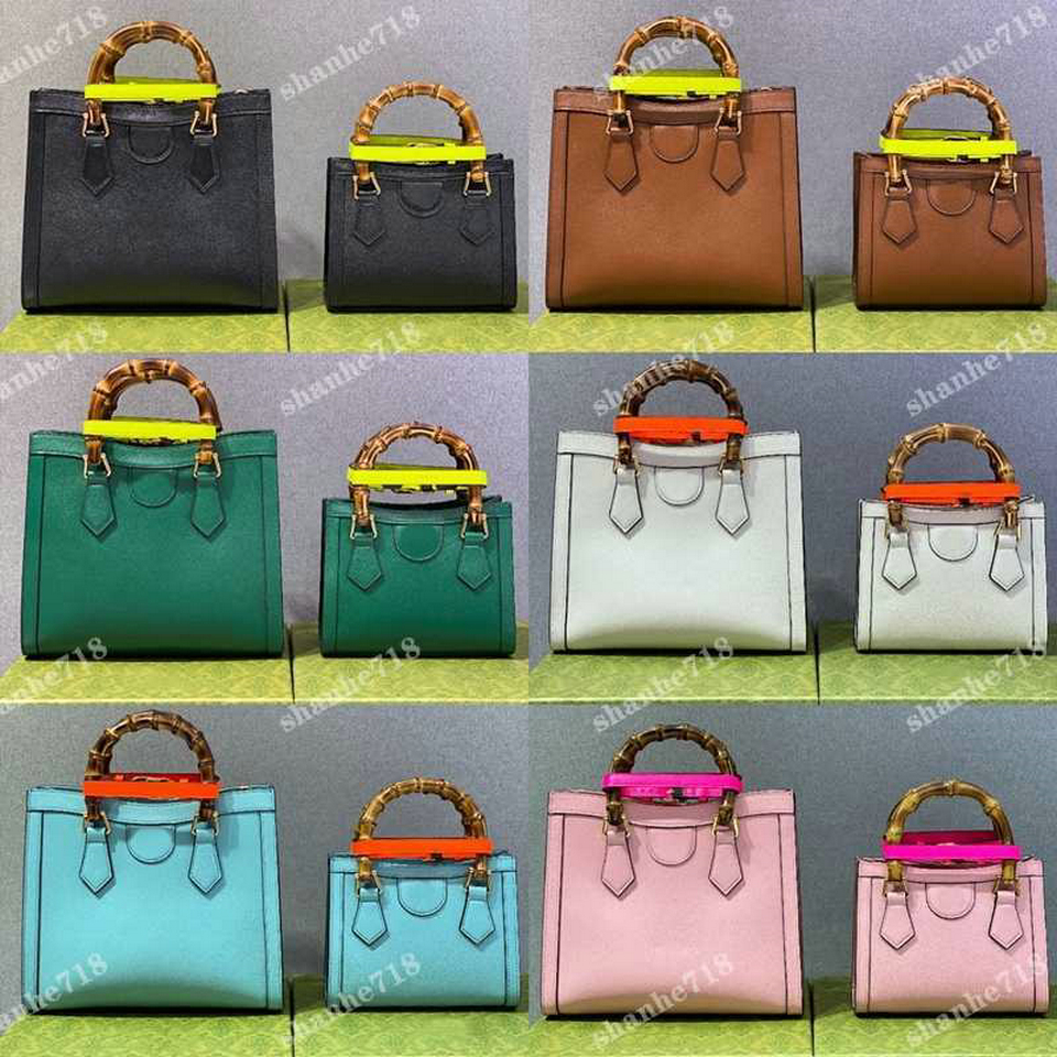

Top Quality Diana Women Shoulder Crossbody Bags Bamboo Handle Cowhide Totes Designer Luxury Handbags Ophidia Lady Purses Shopping Bag, Add box