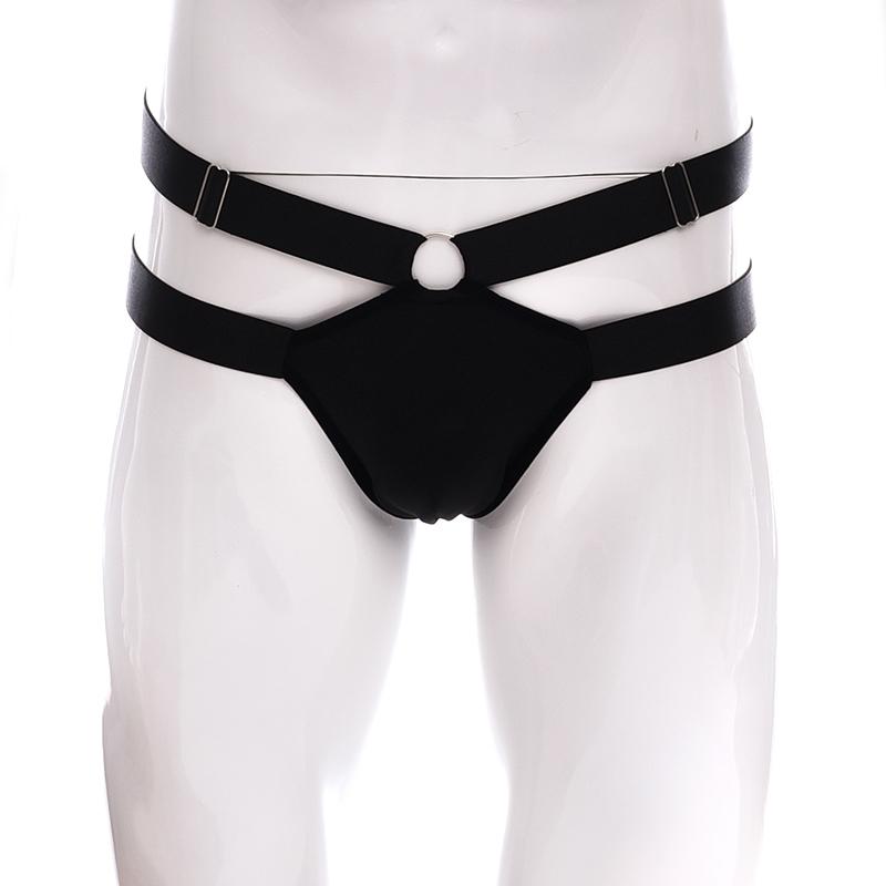 

Garters Mens Elastic Thongs Panties Sexy Lingerie T-back Underwear Waistband Jockstrap Briefs Underpants Bulge Pouch G-stringGarters, Burgundy