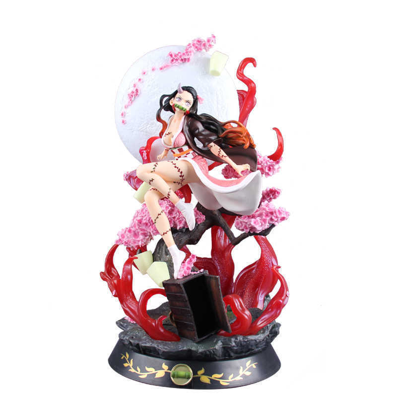 

huiya01 31cm Anime Demon Slayer Kimetsu no Yaiba Kamado Nezuko PVC Action Figure Toy GK My Girl Statue Adult Collectible Model Doll Gift Q0621, With retail box