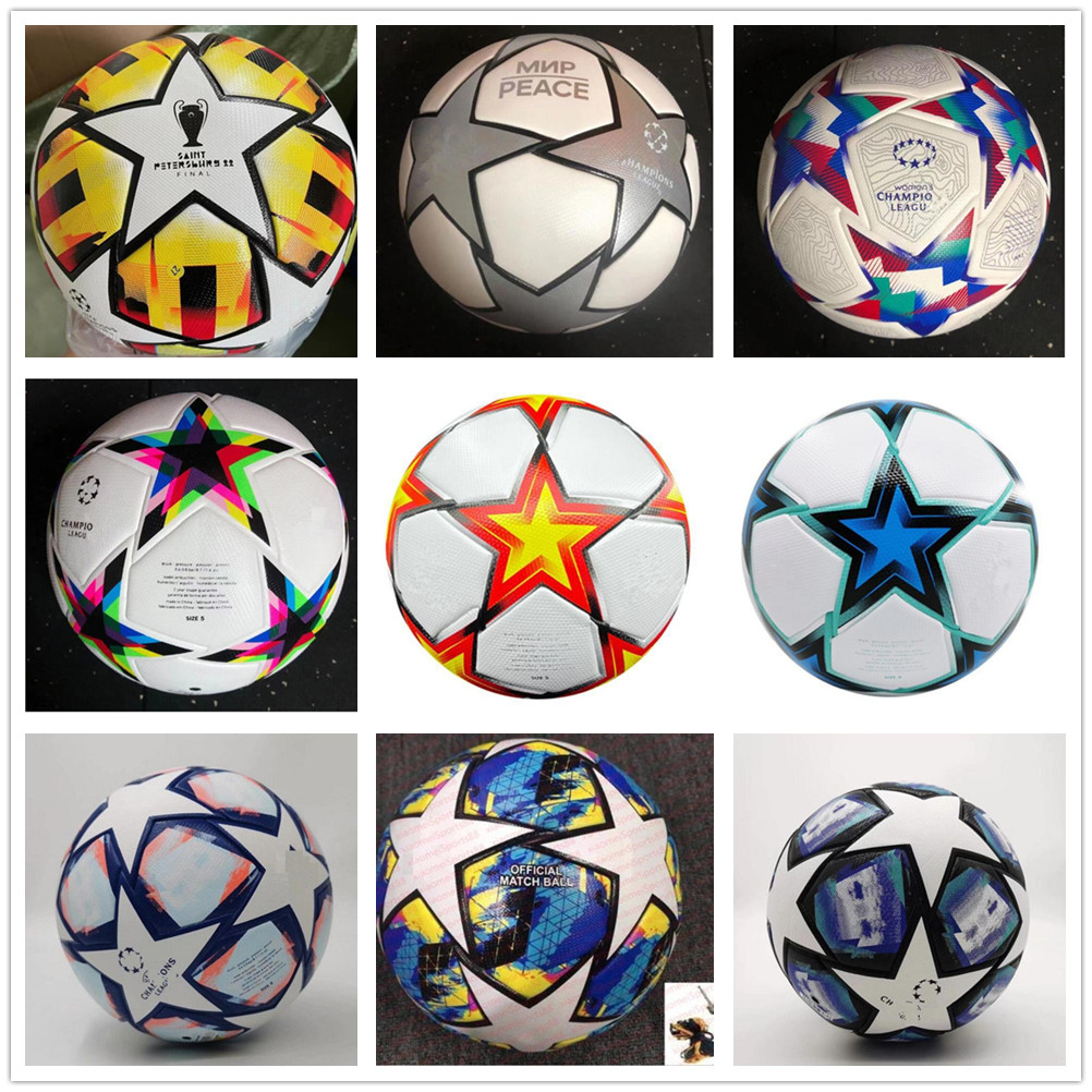 Ny toppkvalitet Ny 22 23 Europamästare Storlek 5 Soccer Ball 2022 2023 Final Kiev Pu Balls Granules Slip-Resistent Football