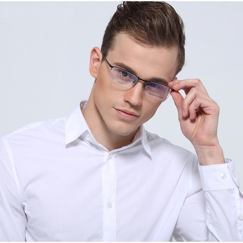 

Fashion Sunglasses Frames Titanium Glasses Frame Men Ultralight Square Myopia Prescription Eyeglasses Male Metal Full Optical Eyewear S8803F