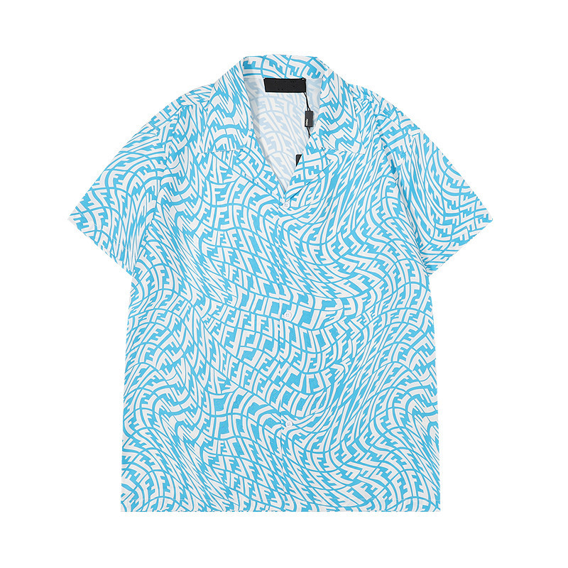 

2022 Newest Mens Casual Shirts Floral Printed Short Sleeve Dress Shirt Trendy Womens Blouse Luxury Designer Tops, As picture show