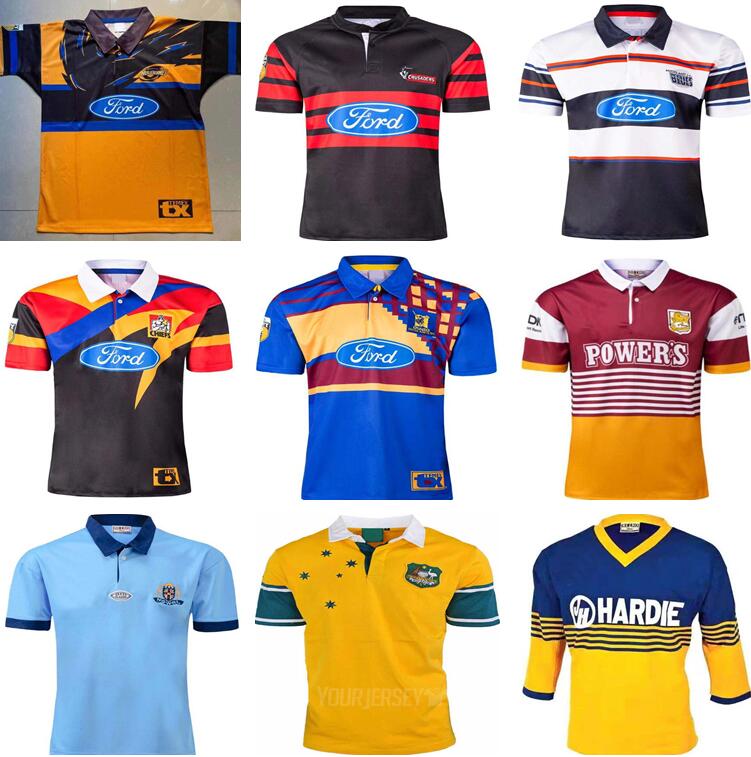

Australia Retro Sydney Roosters Super Rugby Jersey Hurricanes Crusaders Blues Highlanders shirt Brisbane Broncos HOLDEN BLUES Parramatta Eels Knights, Red