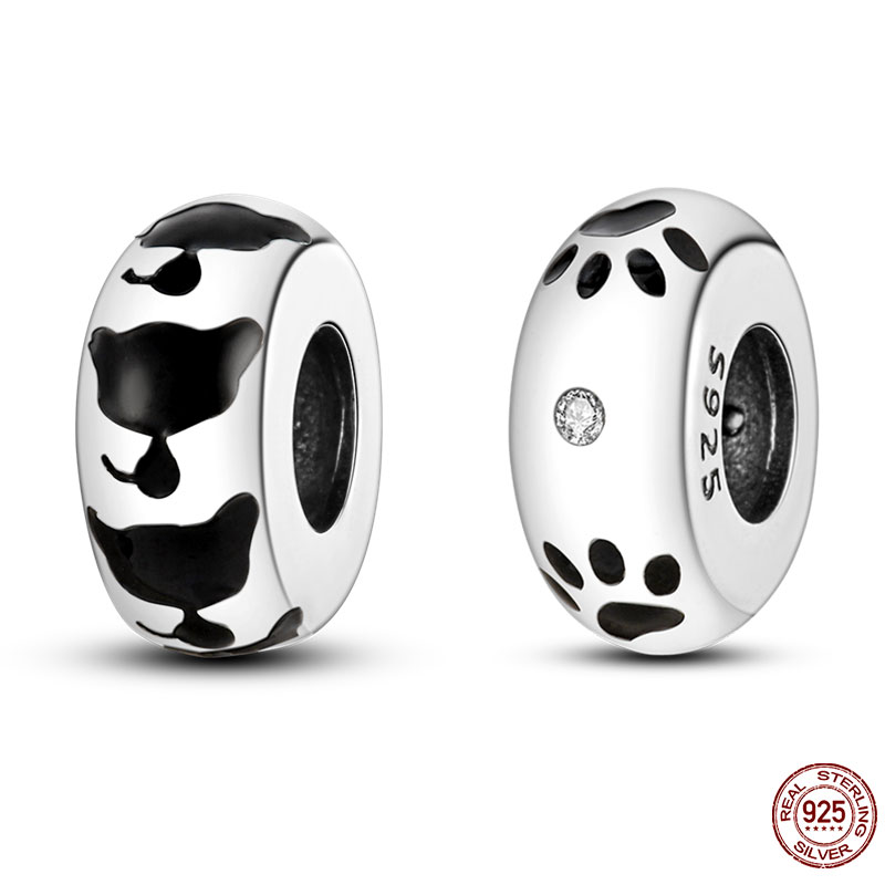 

925 Silver Fit Pandora Charm 925 Bracelet New Arrival 100% Silver Color Pendant Separator Bead Series charms set Pendant DIY Fine Beads Jewelry