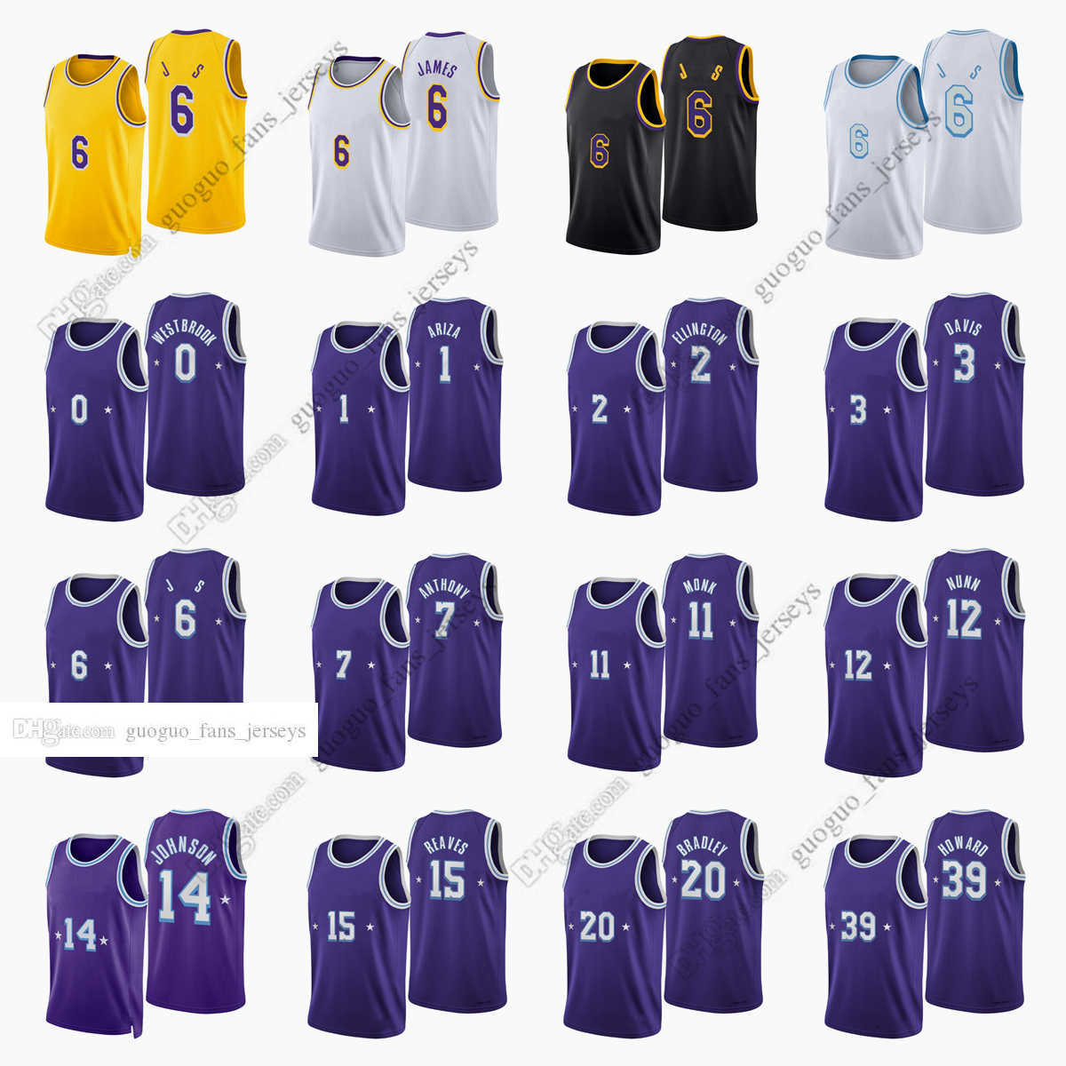 

Custom Printed 2022 New City Basketball Jerseys Westbrook James Davis Horton-Tucker Nunn Ellington Ariza Howard DeAndre Anthony Bazemore Monk Reaves Johnson12