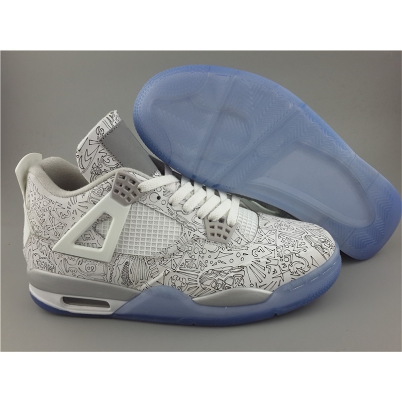 

Shoes Top Quality 4s White Chrome Metallic Silver Man Designer Basketball Comfort IV Laser Woman Sneakers