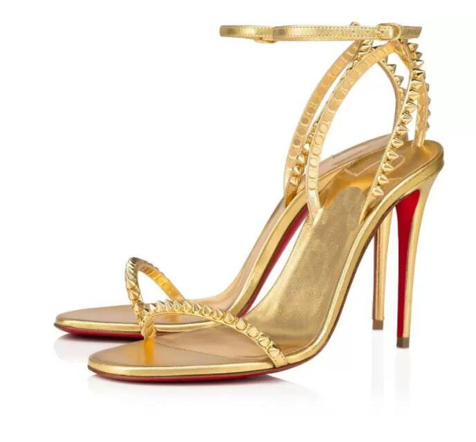 Sandales de luxe Sandales Chaussures Top Designer Gétille en cuir hauts High Heels Gladiator Lady Sandalias Comfort Daily Working Eu35-43