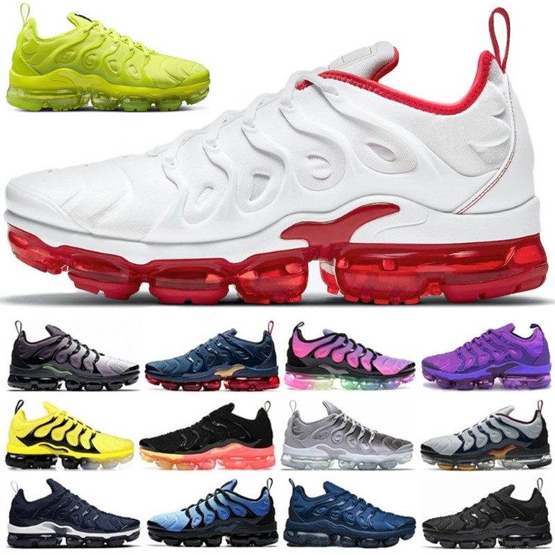 

TN Plus Tennis Ball Running Shoes Since 1972 Dark Russet White Volt Red Designer Sneaker Pure Platinum Orange Gradients Midnight Navy Mens, Tn plus coquettish purple