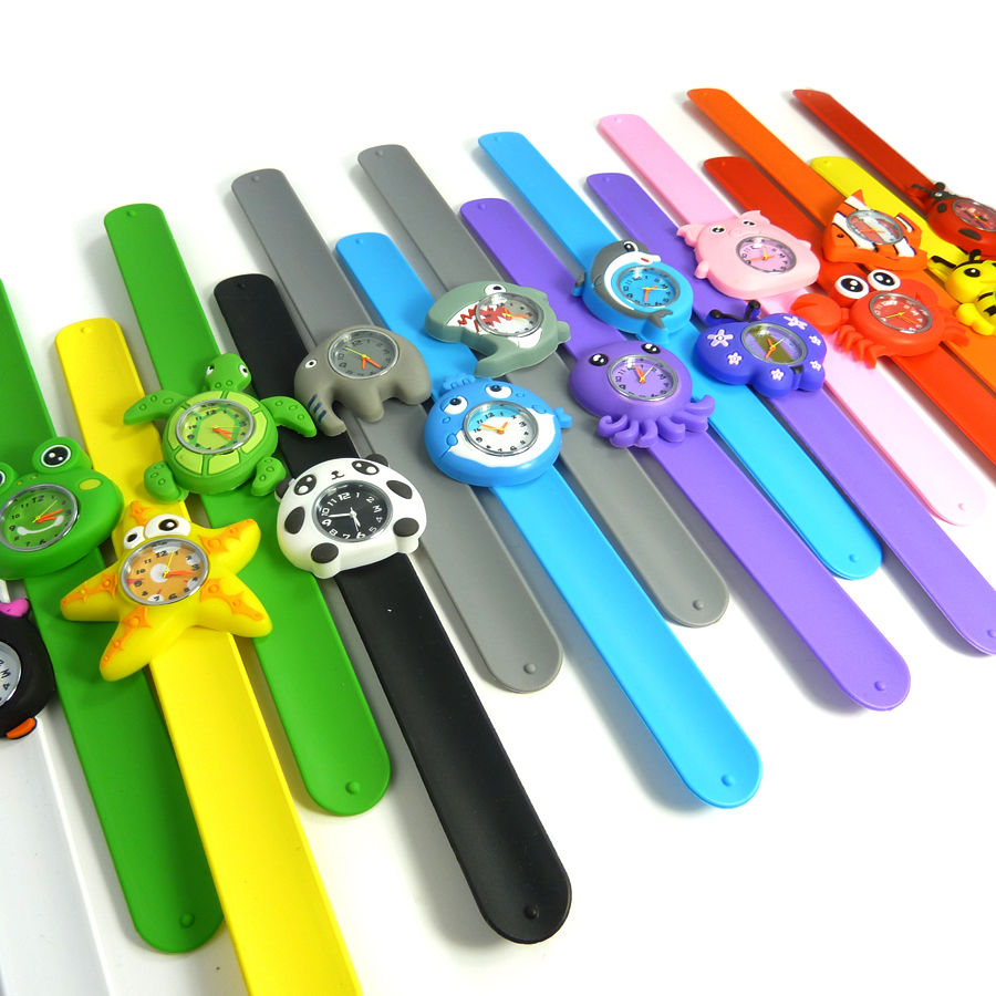 

Fashion Animal Zoo Slap Watches Silicone Wrist Watch Boys Girls Children Kids SY222, Mix color;pls remark