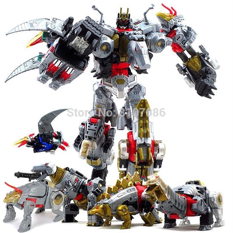 

G1 BPF Transformation Dinoking Volcanicus Grimlock Slag Sludge Snarl Swoop slash Dinobots 5IN1 Action Figure Robot Toys T200106231h, Ag no boxing