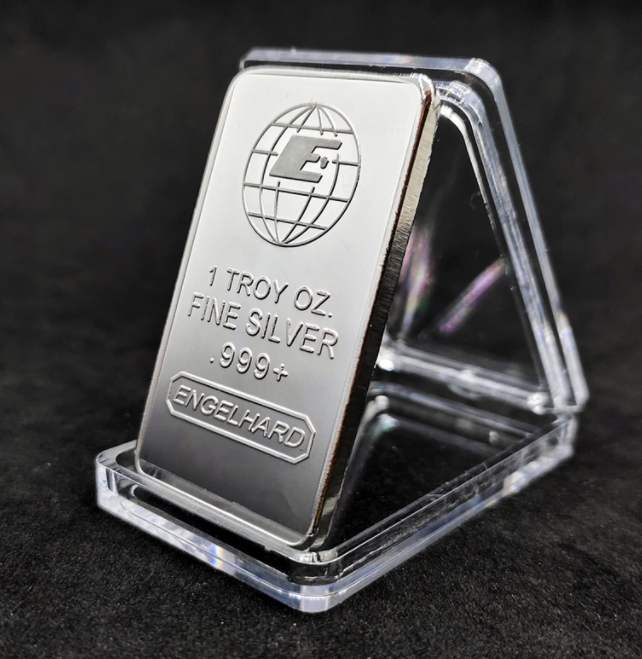 

1 ounce Engelhard vintage silver bullion bar