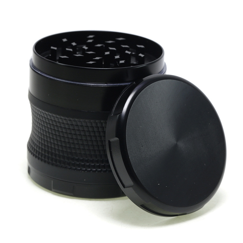 

63mm smoke crusher zinc alloy herb grinders four layer chamfered plastic waist reduction grinder