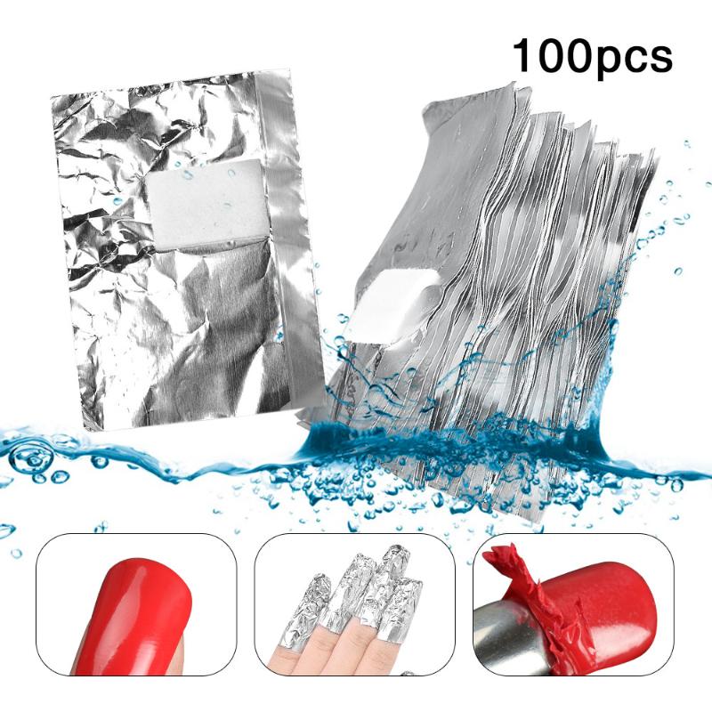 

Nail Polish Remover 100pcs Wraps Gel Manicure Acrylic Removal Aluminium Foil Art Soak Off Accessories And ToolsNail