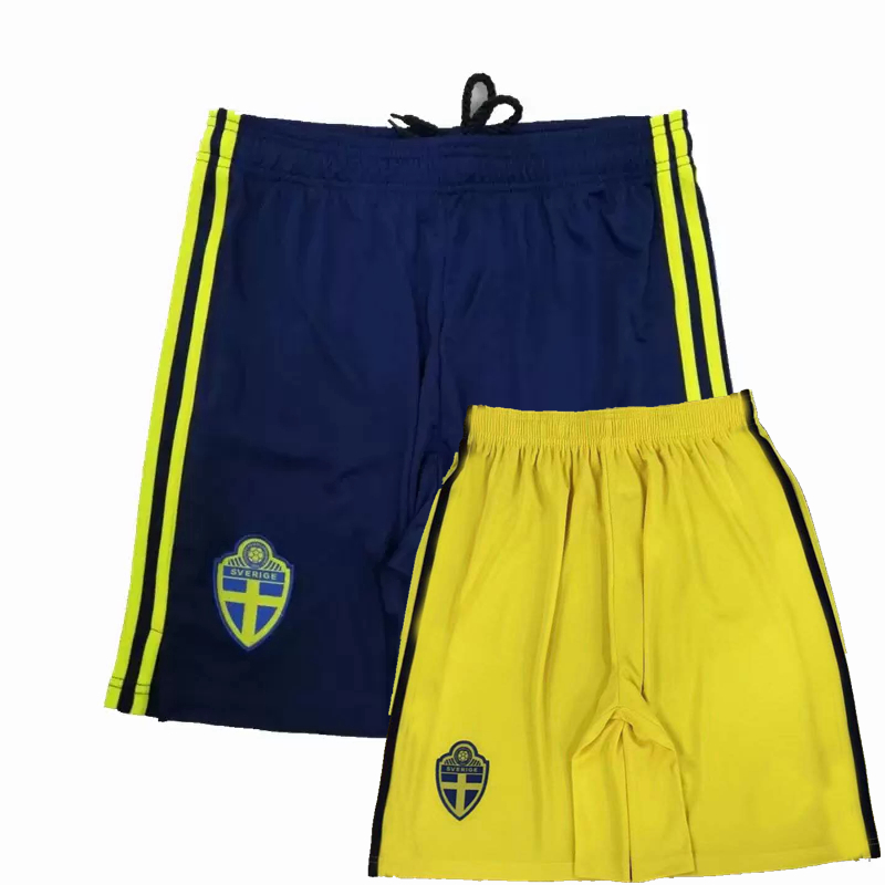

Top 2021 2022 Sweden Soccer Shorts 21 22 national team home away ISAK KULUSEVSKI FORSBERG IBRAHIMOVIC football Sports shorts pants
