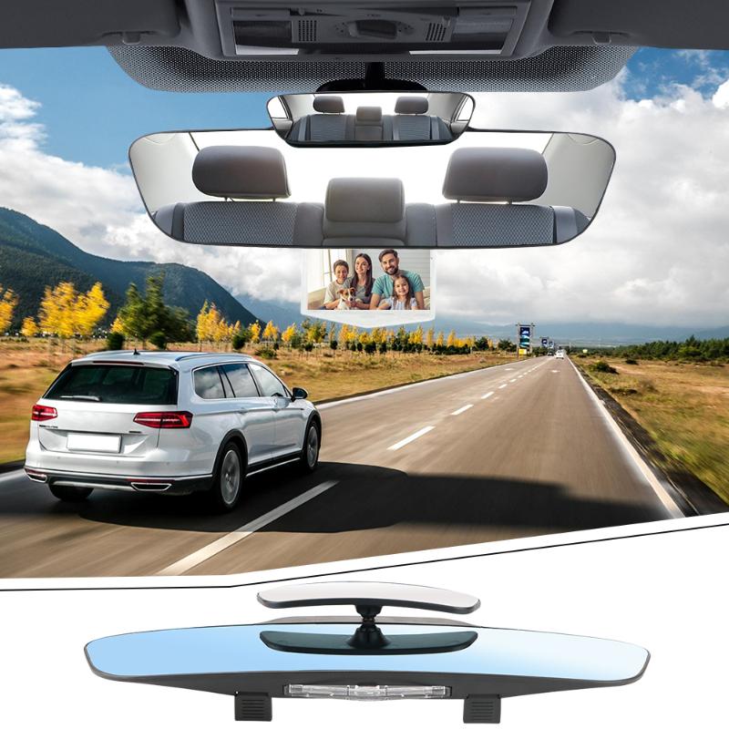 

Other Interior Accessories Car Rear Rearview Mirror Double Lens Anti Dazzle Auxiliary Universal View Stop Sign Po Frame Multifunctional Blue