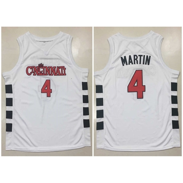 

Nc01 Cincinnati Bearcats College Kenyon Martin #4 White Retro Basketball Jersey Mens Stitched Custom Any Number Name Jerseys