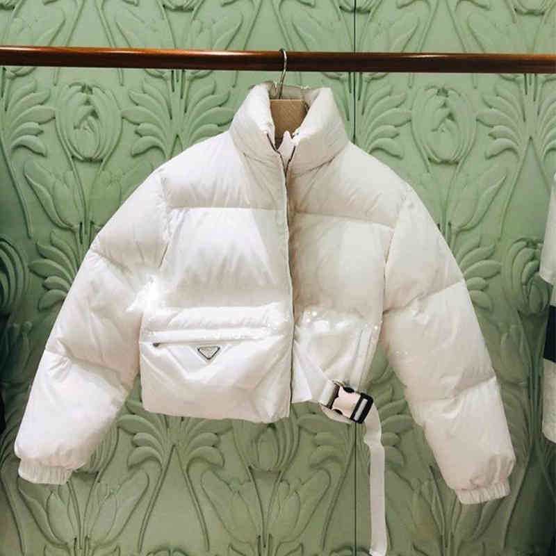 

Minority new stand collar in autumn and winter of 20 ultra short style thickened personalized versatile down jacket women, White