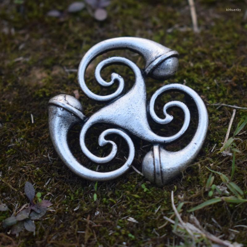 

Pins Brooches SanLan 1pcs Norse Jewelry Triple Horn Of Odin BroochPins