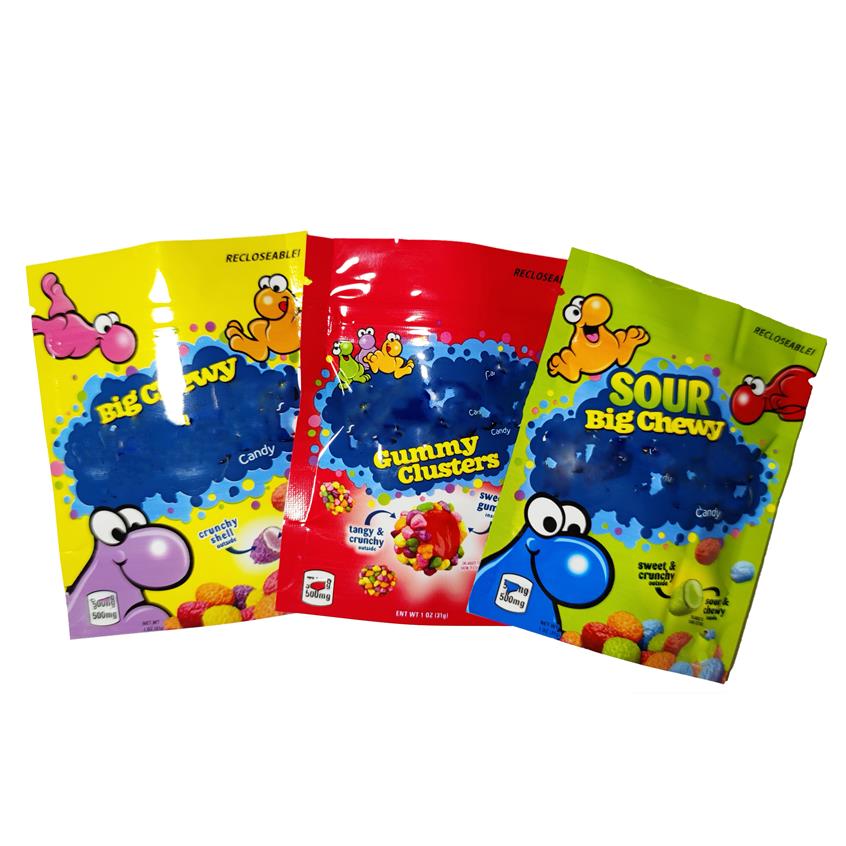 

Sours gummies rope bites candy gummy bag empty 500mg resealable plastic edibles packaging cluster big chewy sour zipper smell proo214P