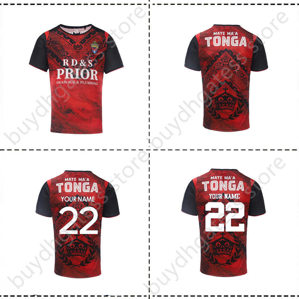 

3kss 2022 New Rugby Jersey Men' Sleeve t Shirts Tonga Home Training Short Size -m-l-xl-2xl-3xl-4xl-5xl