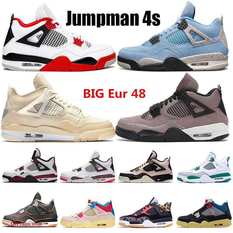 

BIG Eur 48 Jumpman 4 Men Basketball Shoes 4s Black Cat Cactus Women Oreo Universitys Blue Sneaker Sail Kaws Purple Metallic Bred Designers Sneakers, 31