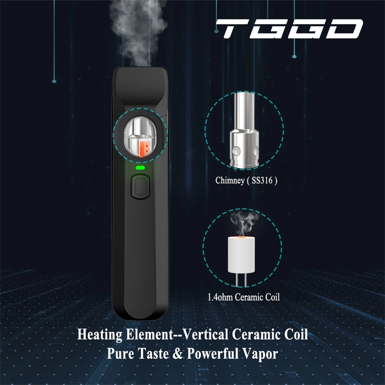 

TGGD 1ml Disposable Vape Pod 280mAh Variable Voltage Preheating Battery Ceramic Coil Pod For D8 Thick Oil Electronic Cigarette