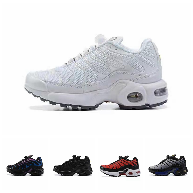 

2022 Tn Plus Girl Boy kids Children Shoes Designer Athletic Outdoor Sneakers Triple White Black Gold Red Laser Blue Toddler kid Child