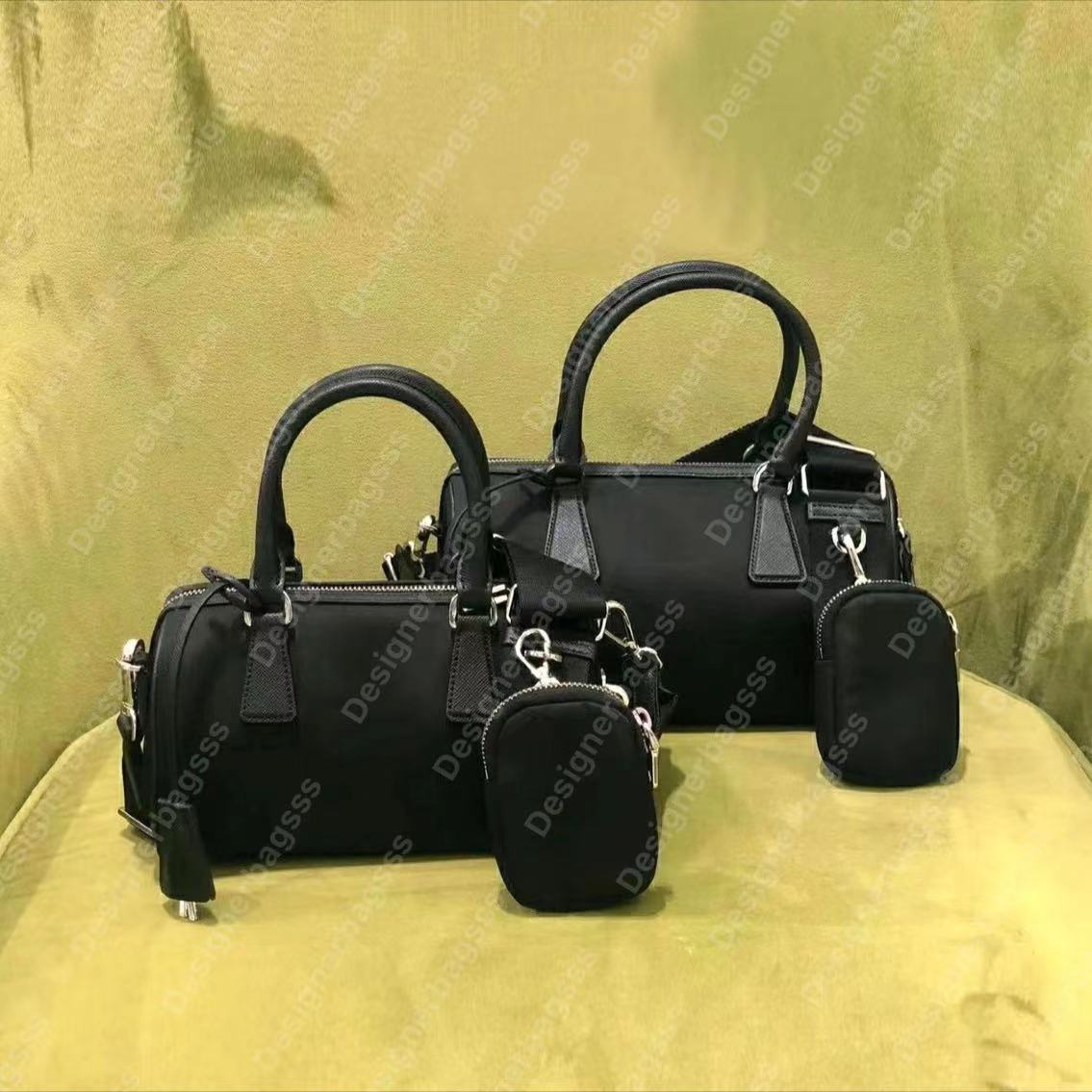 

Designer bags 2005 Nylon Women Handbag Crossbody Lady mini Shoulder bag Boston 3in1 canvas genuine leather dicky0750 Bag Femal Rhinestone Pleated hobo Coin Purse, Black mini shoulder bag