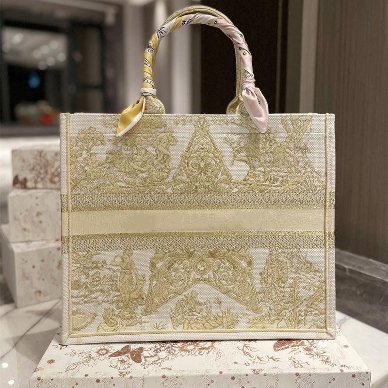 

7A Top Designers Women Shoulder tote Bags Woman Fashion Classic Handbags Embroidery Limited Edition handbag high capacity Travel Shopping bag practical with scarf, Contact customer service