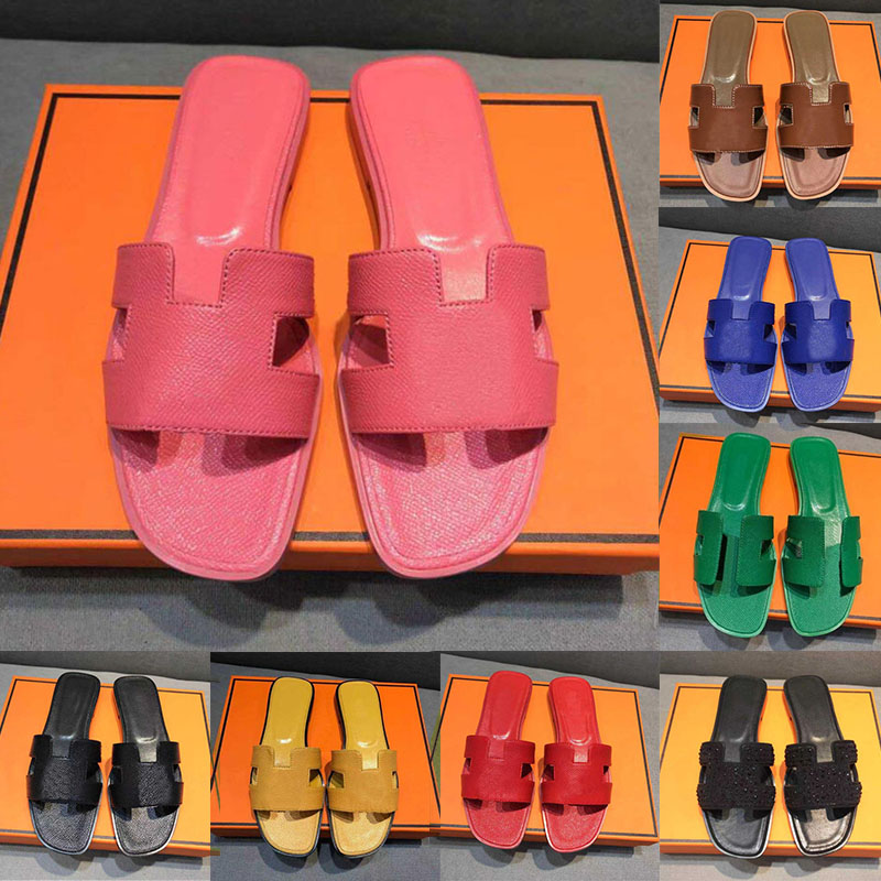 

2022 Luxurys womens oran slipper sandal lychee skin designer flat slides foam rubber flip flop scuffs outdoor beach summer casual loafers sneakers eur 42, 1 (13)