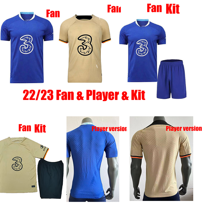 

PULISIC MOUNT CFC 2022 2023 soccer jersey Chelsc football uniform 22 23 shirt Fan Player version HAVERTZ ZIYECH JORGINHO Men kid kit KANTE CHILWELL, Third with patches 1